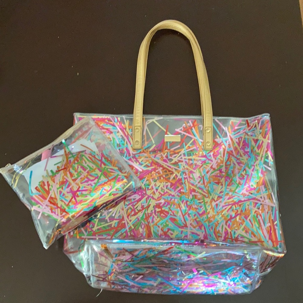 Packed Party bucket bag w/matching zipper pouch